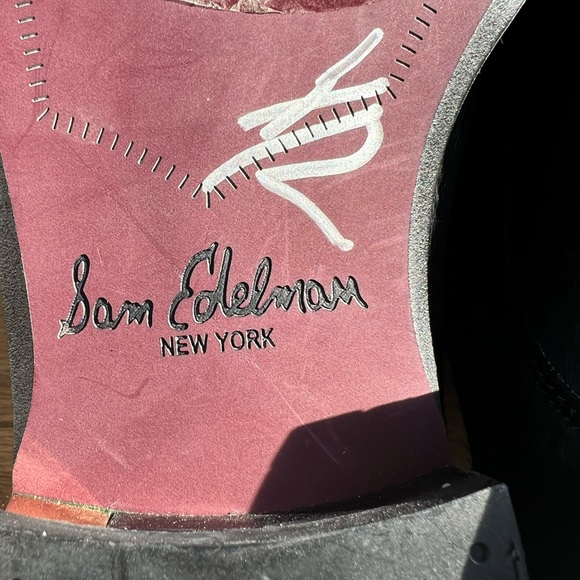 Sam Edelman woman’s black Balfour Real Fur Hair Double Buckle loafer - Picture 14 of 15